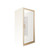 Tivoli Inswing Alcove Shower 900 x 900mm Brushed Brass Corner Contour Plus Wall Centre Waste