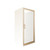 Tivoli Inswing Alcove Shower 900 x 900mm Brushed Brass Flat Wall Centre Waste