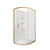 Tivoli Round Sliding Shower 1200 x 900mm Brushed Brass Side Recessed Wall Centre Waste Right Hand