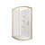 Tivoli Round Sliding Shower 1200 x 900mm Brushed Brass Side Recessed Wall Centre Waste Left Hand