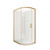 Tivoli Round Sliding Shower 1200 x 900mm Brushed Brass Corner Contour Plus Wall Centre Waste Left Hand