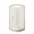 Tivoli Round Sliding Shower 1000 x 1000mm Brushed Brass Corner Contour Plus Wall Centre Waste