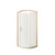 Tivoli Round Sliding Shower 900 x 900mm Brushed Brass Flat Wall Centre Waste
