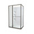 Tivoli Inslide Shower 1200 x 900mm Gunmetal Side Recessed Wall Centre Waste Right Hand