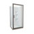 Tivoli Inswing Shower 1000 x 1000mm Gunmetal Side Recessed Wall Centre Waste