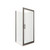 Tivoli Inswing Shower 900 x 900mm Gunmetal Flat Wall Centre Waste