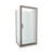 Tivoli Inswing Shower 1000 x 1000mm Gunmetal Flat Wall Rear Waste