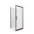 Tivoli Inswing Shower 900 x 900mm Gunmetal Side Recessed Wall Rear Waste