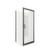 Tivoli Inswing Shower 900 x 900mm Gunmetal Corner Contour Plus Wall Rear Waste