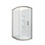 Tivoli Round Sliding Shower 1200 x 900mm Gunmetal Side Recessed Wall Centre Waste Left Hand