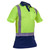 Caution Polo Shirt Size S Fluoro Yellow Navy