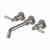 Wiltern Wall Basin / Bath Tap Set 190mm Brushed Carbon