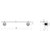 Wiltern Glass Shelf 450mm Brushed Gold