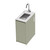 Mako 70 Laundry Cabinet 400mm Left Hinge 1 Door (F2) Colour/Woodgrain Bright White Benchtop With Under Mount Sink (250 x 400) Chrome Gooseneck Sink MixerIncluded