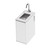 Mako 70 Laundry Cabinet 400mm Right Hinge 1 Door (F1) White Velvet Bright White Benchtop With Under Mount Sink (250 x 400) Chrome Gooseneck Sink Mixer Included
