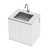 Mako 70 Laundry Cabinet 900mm 2 Door (F1) White Velvet Bright White Benchtop With Top Mount Sink (500 x 400) Chrome Gooseneck Sink Mixer Included