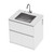 Mako 70 Laundry Cabinet 900mm 2 Drawer (F1) White Velvet Bright White Benchtop With Top Mount Sink (500 x 400) Chrome Gooseneck Sink Mixer Included