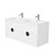 Full Moon Vanity 1200mm Double Integrated Basin Four Drawer Include Matte White Top