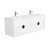 Full Moon Vanity 1500mm Double Integrated Basin Four Drawer Include Matte White Top