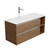 Lume Vanity 1200mm Centre Basin Double Drawer Right Shelf Include Top
