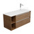Lume Vanity 1200mm Right Offset Double Drawer Left Shelf Include Top