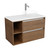 Lume Vanity 900mm Centre Basin Double Drawer Left Shelf Include Top