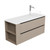 Zeon Vanity 1200mm Right Offset Double Drawer Left Shelf Include Top