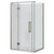 Acclaim Acrylic Shower 2 Sided 1200 x 915mm Flat Wall Brushed Nickel LH