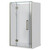 Acclaim Acrylic Shower 3 Sided 1200mm Flat Wall Brushed Nickel