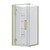 Aston Hinged Acrylic Shower 2 Sided 1000 x 1000mm Corner Mould Brushed Brass