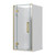 Aston Hinged Acrylic Shower 3 Sided 1000mm Flat Wall Brushed Brass