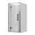 Aston Hinged Acrylic Shower 3 Sided 1000mm Flat Wall Gunmetal