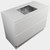Modern Laundry Base Kit 1200 2 Drawers White Kordura Top With Stainless Steel Sink Custom Colour