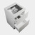 Modern Laundry Base Kit 600 2 Drawers White Kordura Top With Stainless Steel Sink White Gloss