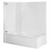 Duo II Bath & Premium Bath Screen & Flat Wall 1520mm 900mm 72495A-0