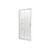 Valencia Elite Alcove Sliding 3-Sided Shower 1200 x 1000mm Satin Silver Frame Corner-contour Plus Wall Centre Waste