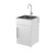 Laundry Tub Standard Door Console with Lead free Stainless Steel Gooseneck Tap