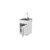 Laundry Tub Standard Door Model with Lead free Stainless Steel Gooseneck Tap Anti Drip Edge
