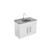 Laundry Tub Wide Dual Door Model with Lead free Stainless Steel Gooseneck Tap