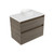Fucina Vanity Wall 740 White E Stone Top 2 Drawer Smokey Oak Timberland