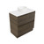 Fucina Vanity Floor 750 Motion E Stone Top 2 Drawer Smokey Oak Timberland