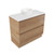 Fucina Vanity Floor 900 White E Stone Top 2 Drawer Southern Oak Timberland