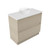 Fucina Vanity Floor 890 White E Stone Top 2 Drawer Dezigna Seasoned Oak