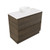Fucina Vanity Floor 900 Motion E Stone Top 2 Drawer Dezigna Smokey Oak Timberland