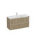 Mode Vanity 46 Console 1200 Single Bowl 2 Drawer Maxi Wall Ranfurly Oak Rubik Gloss Basin Tasman Panel