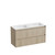Mode Vanity 46 Console 1200 Double Bowl 2 Drawer Maxi Wall Ranfurly Oak Cleo Matte Basin Brussels Panel