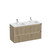Mode Vanity 46 Console 1200 Double Bowl 2 Drawer Maxi Wall Ranfurly Oak Rubik Matte Basin Tasman Panel