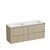 Mode Vanity 46 Console 1500 Double Bowl 4 Drawer Maxi Wall Ranfurly Oak Cleo Matte Basin Brussels Panel