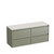 Mode Vanity 50 Benchtop 1500 Single Bowl 4 Drawer Maxi Wall Atmoss Sugar Cream Benchtop Brussels Panel