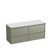 Mode Vanity 50 Benchtop 1500 Double Bowl 4 Drawer Maxi Wall Atmoss Calacatta Benchtop Brussels Panel